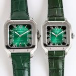 CARTIER Best Edition with 9015 Movement Green Italian Cowhide Leather Watch Strap 47.5mm/35.1mm Watch